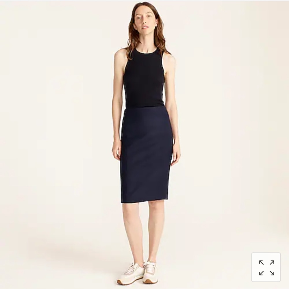 J. Crew no.2 black wool pencil skirt